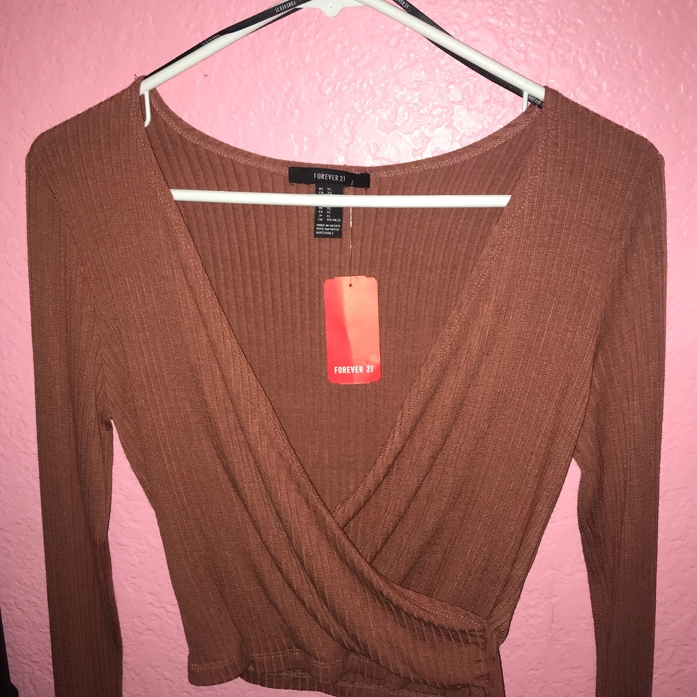Wrap front crop top